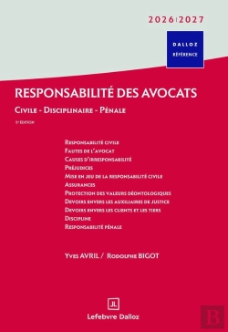 Bertrand.pt - Responsabilité Des Avocats : Civile . Disciplinaire . Pénale (Édition 2026/2027)