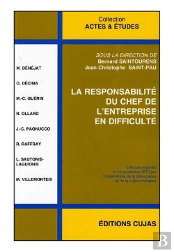 Bertrand.pt - Responsabilité Du Chef De L'Entreprise En Difficulté