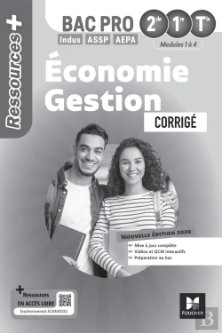 Bertrand.pt - Ressources + : Économie-Gestion ; 2de, 1re, Terminale Bac Pro ; Corrigé (Édition 2026)