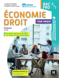 Bertrand.pt - Ressources Plus - Economie-Droit 2de 1re Tle Bac Pro - Ed. 2022 - Livre Eleve