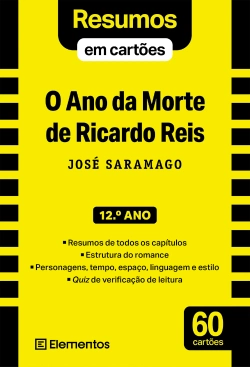 Bertrand.pt - Resumos em cartões - Livro O Ano da Morte de Ricardo Reis - José Saramago - 12.º ano