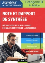 Réussir La Note De Synthèse ; Categorie B