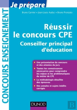 Bertrand.pt - Réussir Le Concours Cpe (Conseiller Principal D'Éducation)