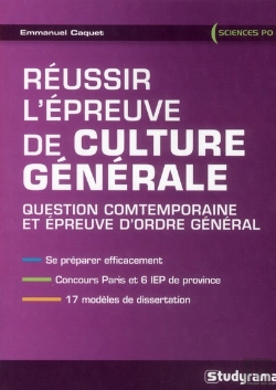 Bertrand.pt - Reussir L'Epreuve De Culture Generale A Sciences Po