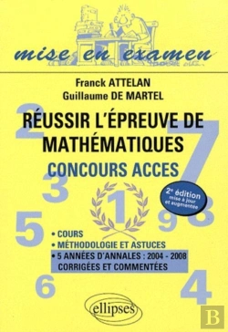 Bertrand.pt - Réussir L'Épreuve De Mathématiques. Concours Acces - 2e Éd.