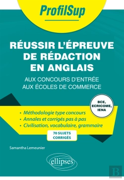 Bertrand.pt - Réussir L'Épreuve De Rédaction En Anglais Aux Concours D'Entrée Aux Écoles De Commerce