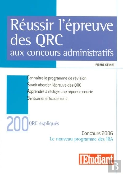 Bertrand.pt - Reussir L'Epreuve Des Qrc Aux Concours Administratifs
