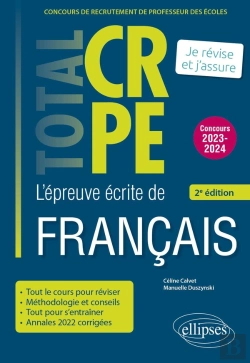 Bertrand.pt - Réussir L'Épreuve Écrite De Français : Crpe ; Concours 2023-2024 (2e Édition)