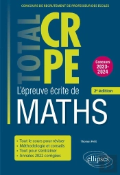 Réussir L'Épreuve Écrite De Mathématiques : Crpe ; Nouveau Concours 2022 (Édition 2022)