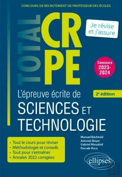 Bertrand.pt - Réussir L'Épreuve Écrite De Sciences Et Technologie - Crpe - Concours 2023-2024 - 2e Édition