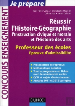 Bertrand.pt - Reussir L'Histoire-Geographie Et L'Instruction Civique Et Morale Au Concours Professeur Des Ecoles