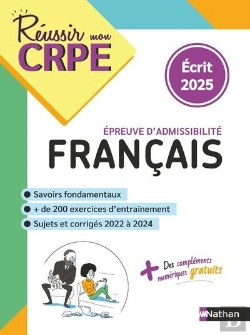Bertrand.pt - Réussir Mon Crpe : Français ; Épreuve D'Admissibilité ; Écrit (Édition 2024/2025)