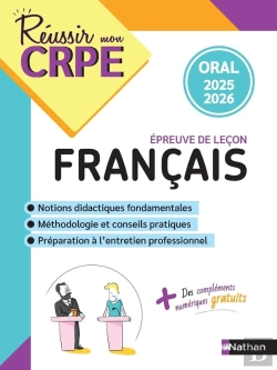 Bertrand.pt - Réussir Mon Crpe : Français ; Épreuve De Leçon ; Oral (Édition 2025/2026)