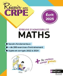 Bertrand.pt - Réussir Mon Crpe : Mathématiques ; Épreuve D'Admissibilité (Édition 2025)