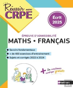 Bertrand.pt - Réussir Mon Crpe : Mathématiques, Français ; Épreuve D'Admissibilité (Édition 2025)