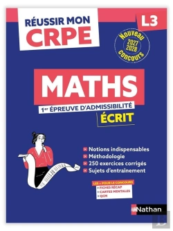 Bertrand.pt - Réussir Mon Crpe : Maths ; L3 ; 1re Épreuve D'Admissibilité ; Écrit (Édition 2027/2028)