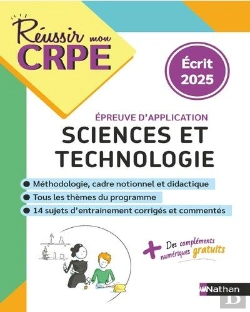 Bertrand.pt - Réussir Mon Crpe : Sciences Et Techno ; Épreuve Écrite D'Application (Édition 2025)