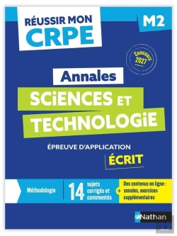 Bertrand.pt - Réussir Mon Crpe : Sciences Et Technologie ; M2 ; Épreuve D'Application ; Écrit ; Annales (Édition 2027)
