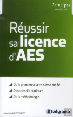Bertrand.pt - Réussir Sa Licence D'Aes ; De La Première À La Troisième Année