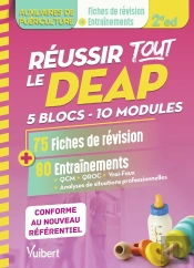 Réussir Tout Le Deap En 75 Fiches De Révision Et 80 Entraînements : Pour Les Auxiliaires De Puériculture ; 5 Blocs ; 10 Modules ; Adapté Au Nouveau Référentiel Ap (2e Édition)