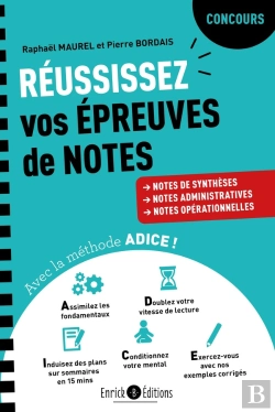 Bertrand.pt - Réussissez Vos Épreuves De Notes Avec La Méthode Adice ! Notes De Synthèses, Notes Administratives
