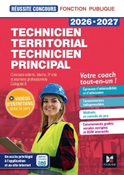Réussite Concours : Technicien Territorial/ Technicien Principal ; Concours Externe, Interne, 3e Voie Et Examens Professionnels, Catégorie B ; Tout-En-Un (Édition 2026/2027)