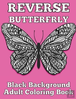 Bertrand.pt - Reverse Butterfly Black Background Adult Coloring Book