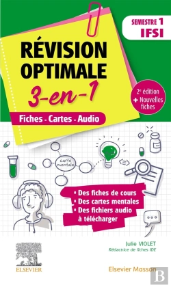 Bertrand.pt - Révision Optimale 3-En-1 ; Semestre 1 Ifsi ; Fiches-Cartes-Audio (2e Édition)