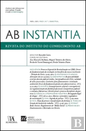 Revista AB INSTANTIA Julho 2012, ano 1, Vol. 1, semestral