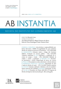 Bertrand.pt - Revista Do Instituto Do Conhecimento Ab Instantia - Abril 2014, Ano Ii, N.º 3, Semestral