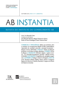 Bertrand.pt - Revista Do Instituto Do Conhecimento Ab Instantia - Outubro 2014, Ano Ii, N.º 4, Semestral