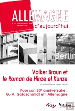 Bertrand.pt - Revue Allemagne D'Aujourd'Hui T.185 ; Volker Braun Et Le Roman De Hinze Et Kunze