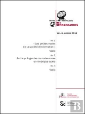 Revue Anthropologie Des Connaissances - Volume 6  - 2012