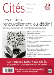 Revue Cites Tome 29 : Les Nations : Renouvellement Ou Déclin ?