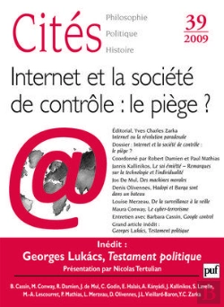 Bertrand.pt - Revue Cites Tome 39 : Internet Et La Société De Contrôle : Le Piège ?