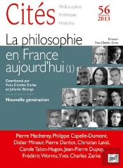 Revue Cites Tome 56 : La Philosophie En France Aujourd'Hui