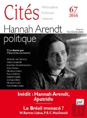 Revue Cites Tome 67 : Hannah Arendt Politique