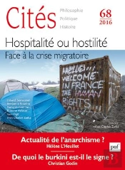 Revue Cites Tome 68 : Hospitalité, Hostilité ; Face À La Crise Migratoire