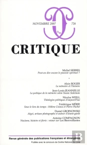 Revue Critique T.726; (Édition Novembre 2007)