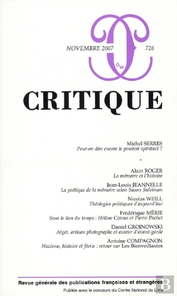 Bertrand.pt - Revue Critique T.726; (Édition Novembre 2007)