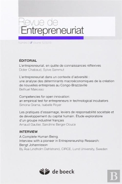 Bertrand.pt - Revue De L'Entrepreneuriat 2013/3 - Volume 12 Varia