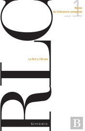 Revue De Littérature Comparée - N°1/2021 : La Rlc A 100 Ans
