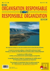 Revue De L'Organisation Responsable 3-2023 - Vol18 - Des Recherches Critiques Au Coeur Des Transitio