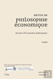 Revue De Philosophie Économique : Varia