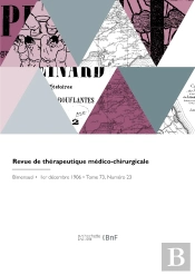Revue De Thérapeutique Médico-Chirurgicale