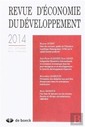 Revue D'Economie Du Developpement 2014/3