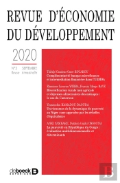 Revue D'Économie Du Développement 2020/3