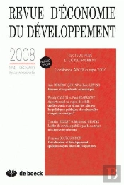 Revue D'Économie Du Développement T.4 (Édition 2008)