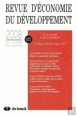 Bertrand.pt - Revue D'Économie Du Développement T.4 (Édition 2008)