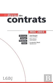 Revue Des Contrats N 1 - 2003 (Édition 2003)